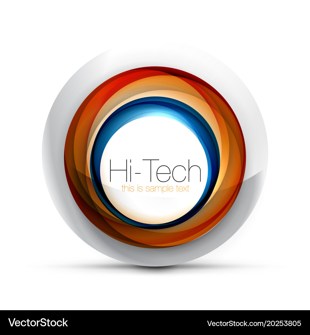 Digital Techno Sphere Web Banner Button Or Icon Vector Image