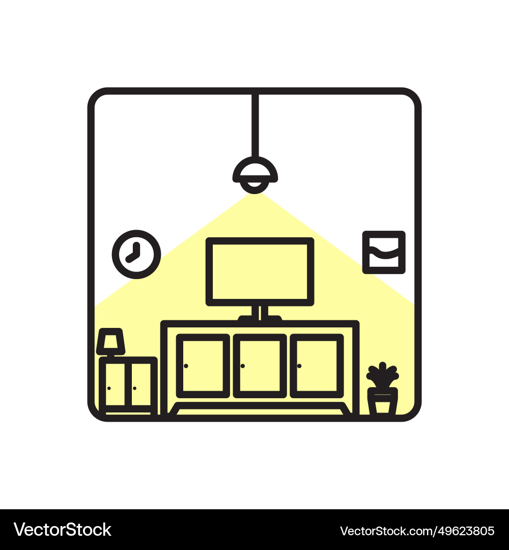 Lighting living room logo design image Royalty Free Vector