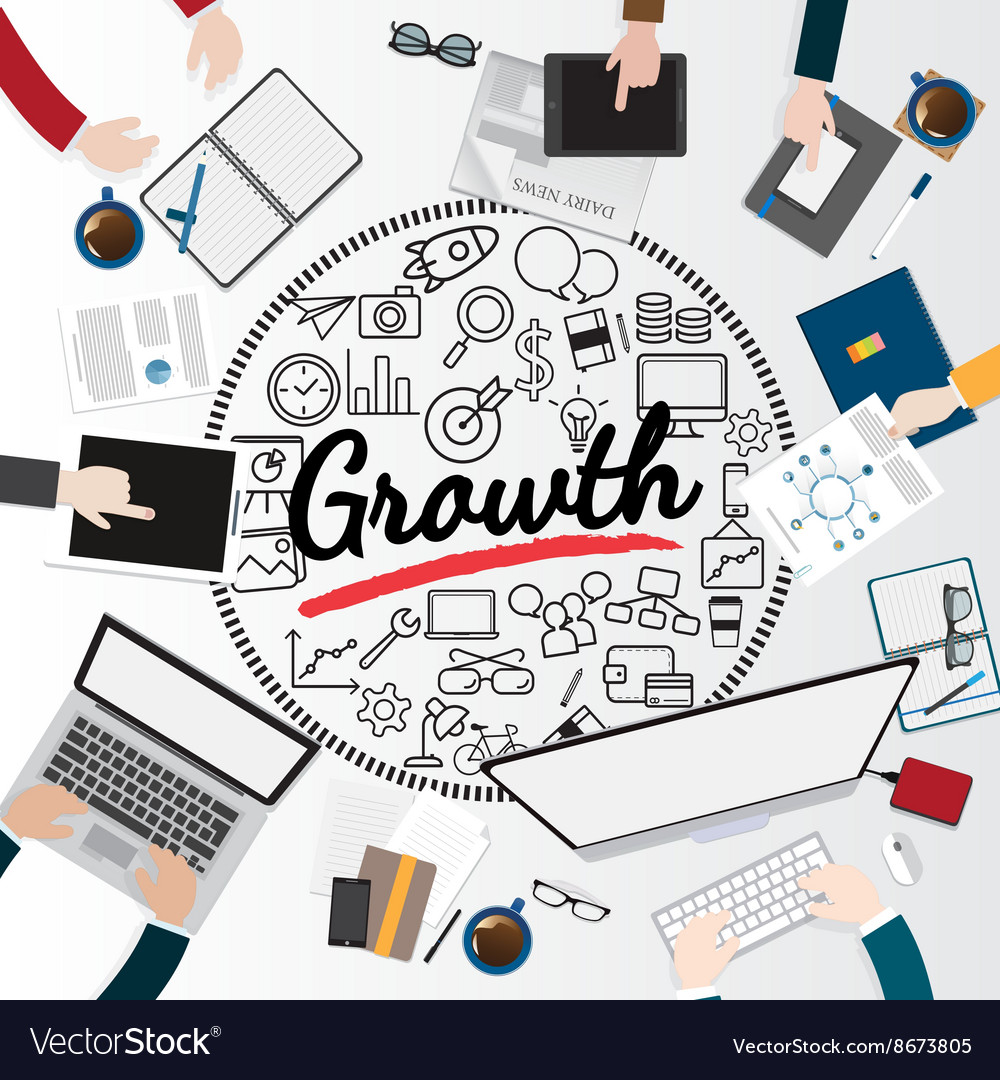 Modern creative office workspace for growth Vector Image