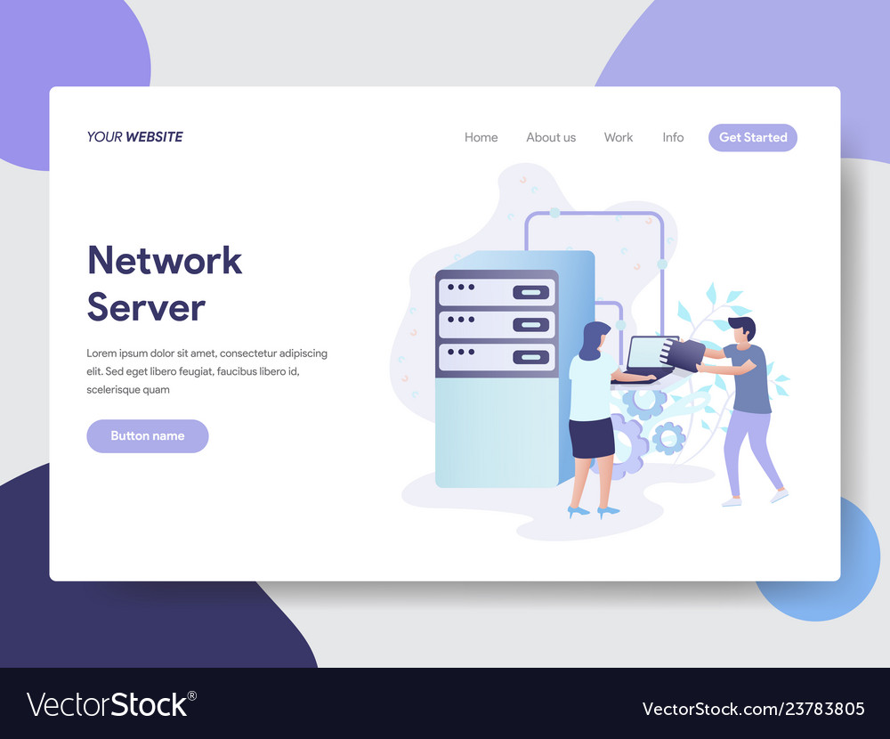 Network server concept Royalty Free Vector Image