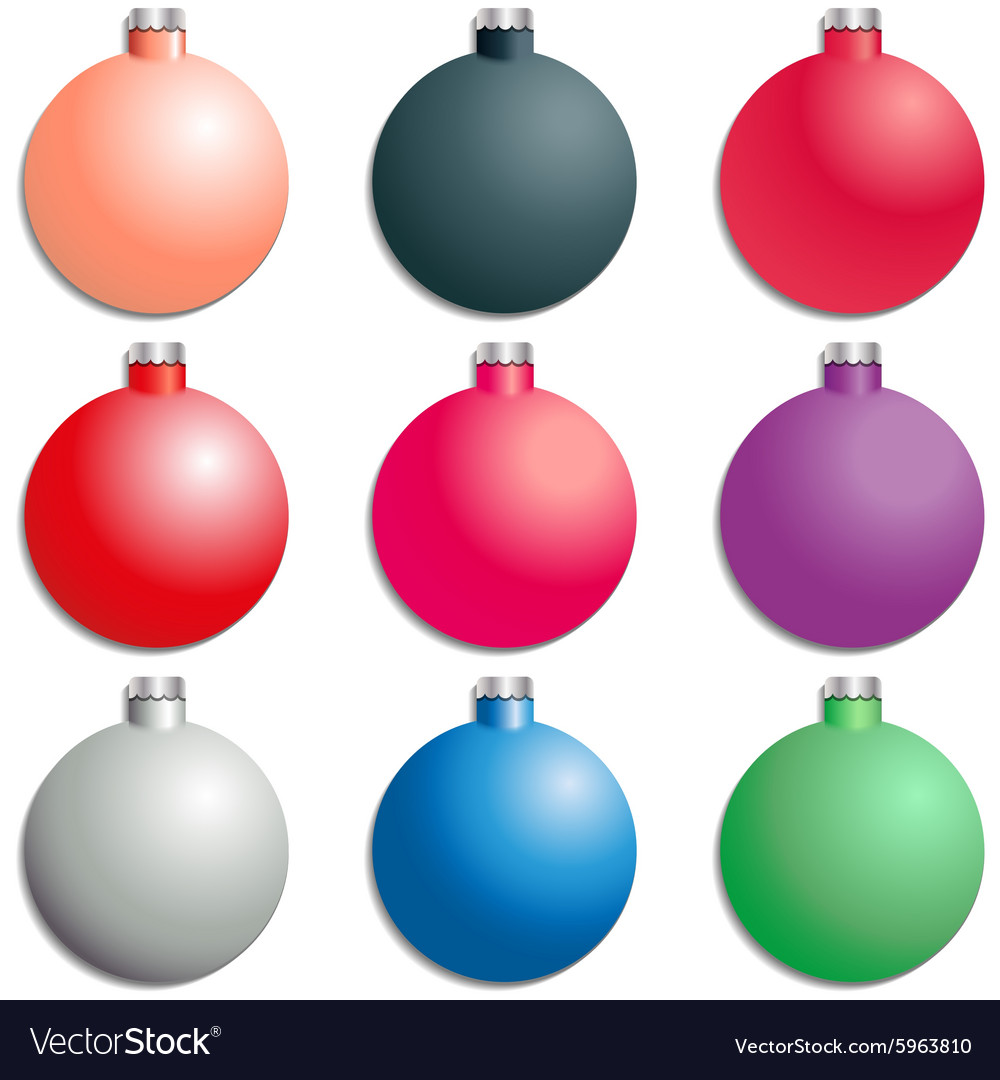 A set christmas tree decorations Royalty Free Vector Image