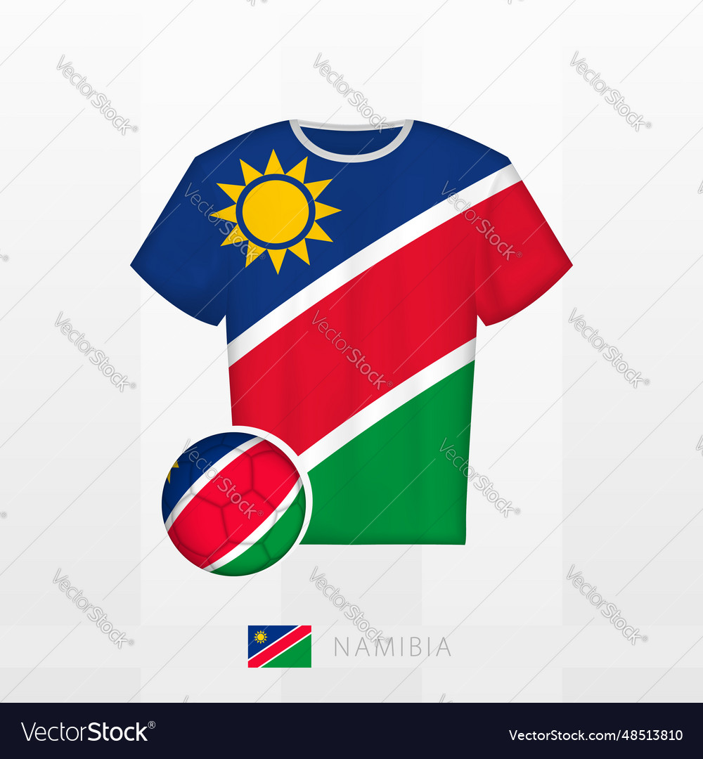 Football uniform of national team of namibia with Vector Image
