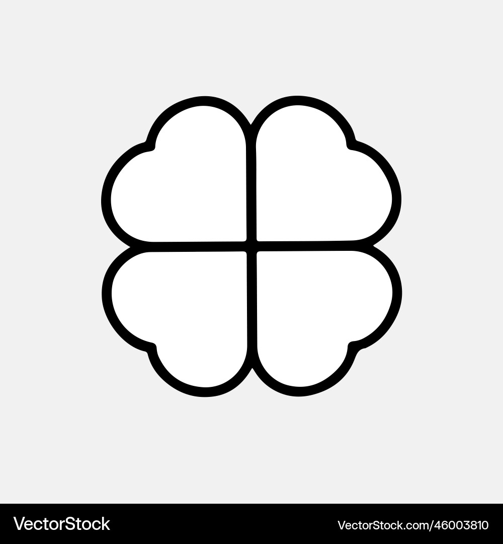 Green Shamrock Clover Icon St Patrick Day Vector Image