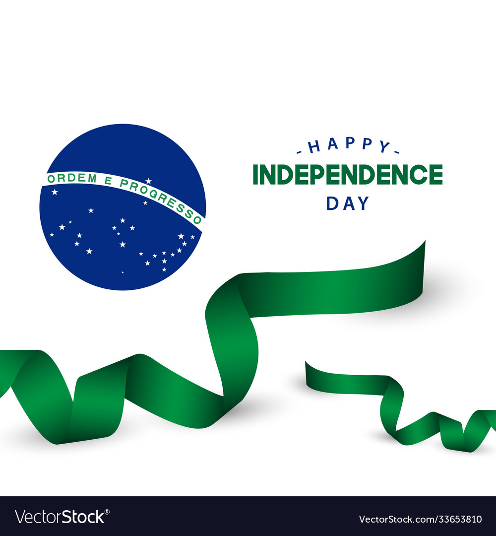 Happy brazil independent day template design