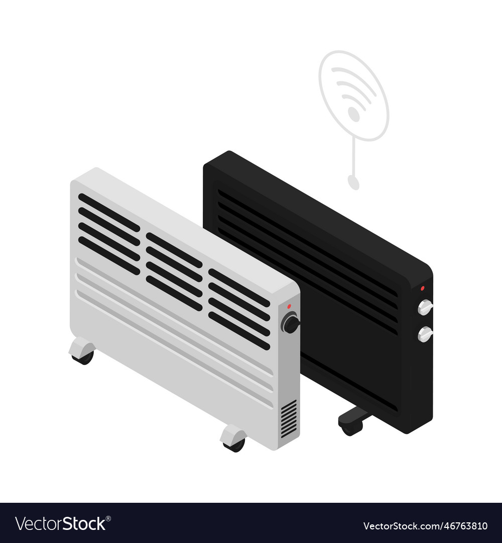 Isometric Heaters Royalty Free Vector Image Vectorstock 0994