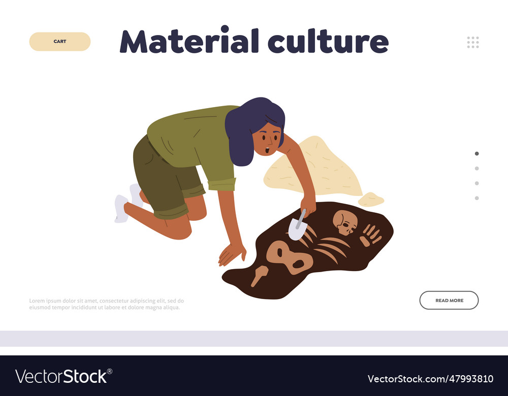 Material culture landing page design template