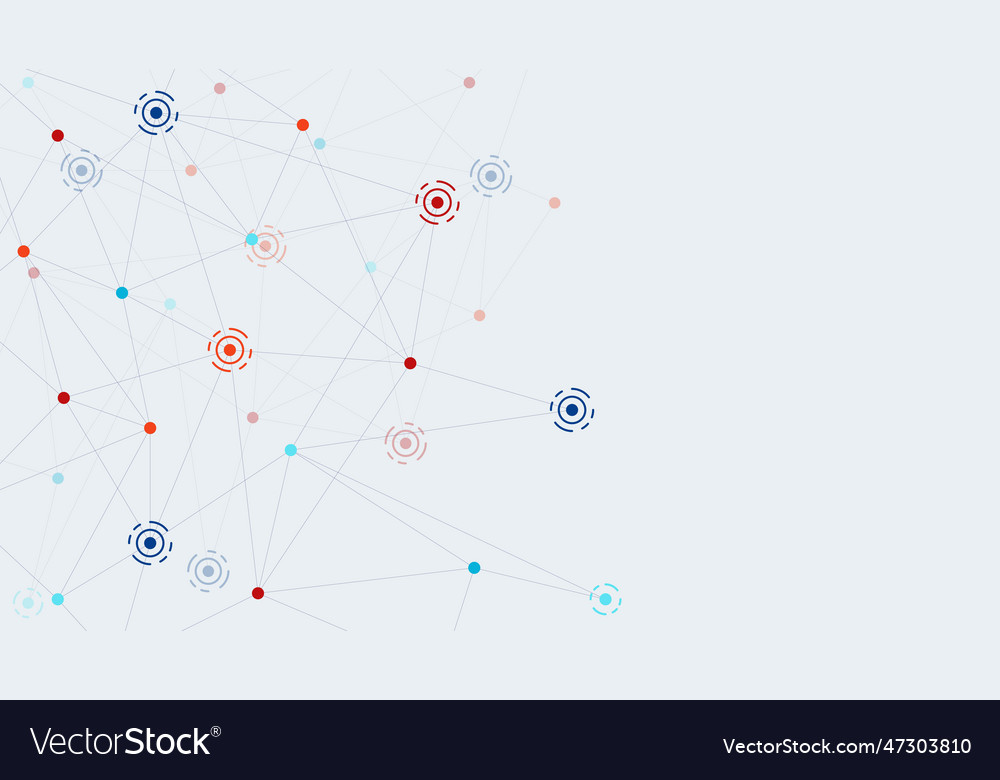 Network connection concept with connected lines