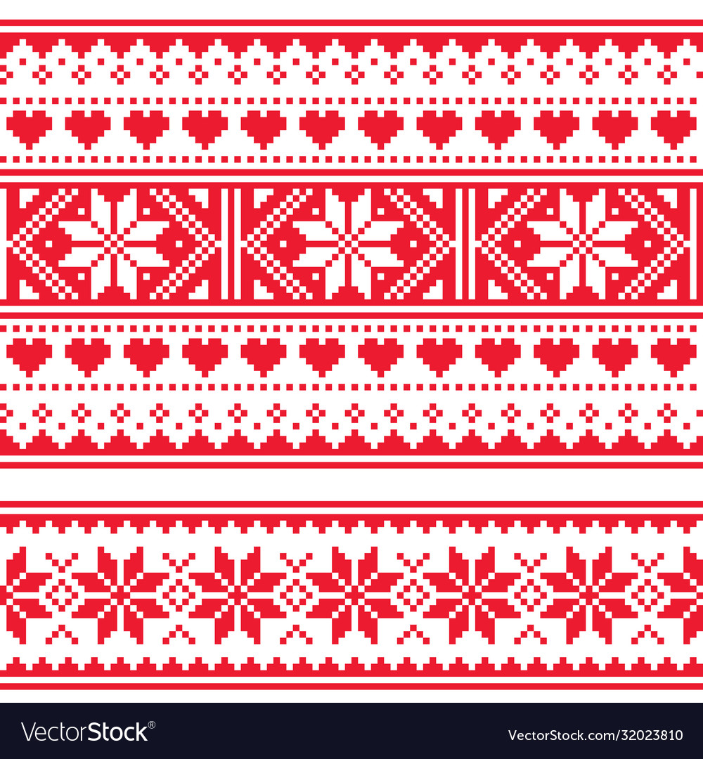Scottish fair isle style seamless pattern vector image Scottish fair isle style seamless pattern
