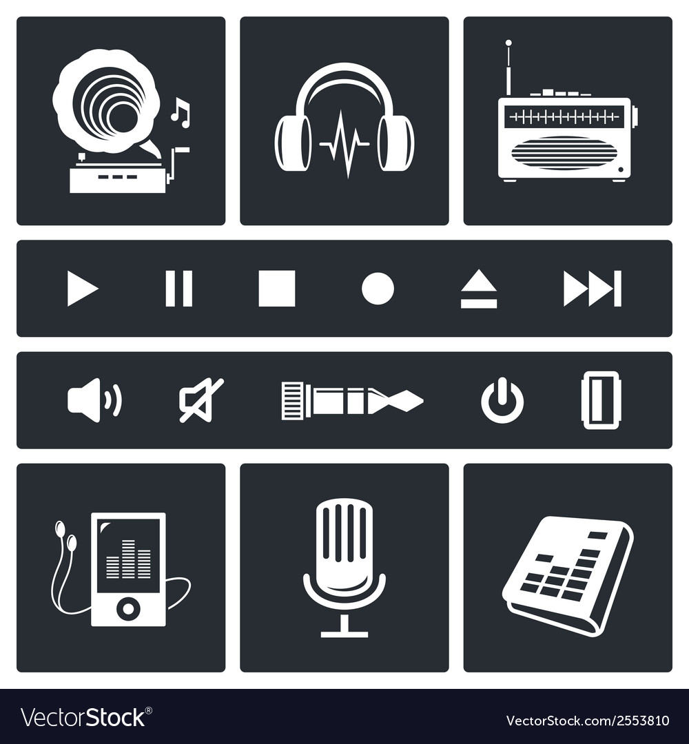 Sound and music icon set