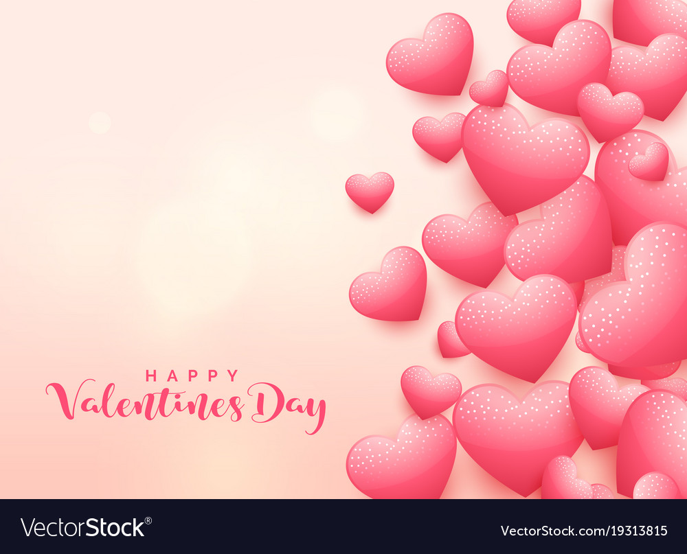 Valentine background - heart and stylish text Vector Image