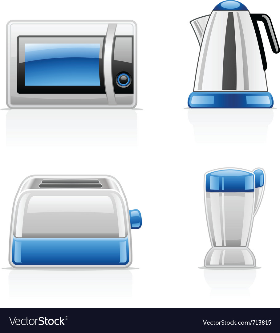 Kitchen appliances Royalty Free Vector Image - VectorStock