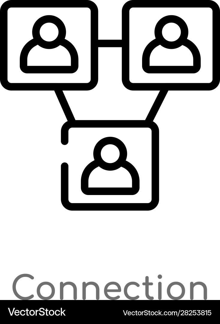 Outline connection icon isolated black simple Vector Image