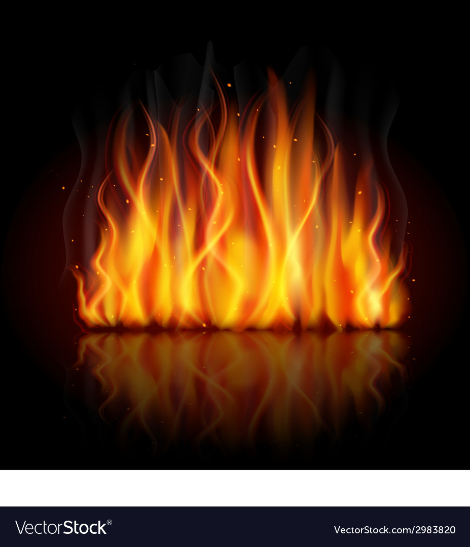 Burning Flame Background Royalty Free Vector Image