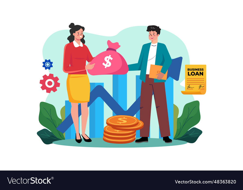 Business team discuss to increase financial Vector Image