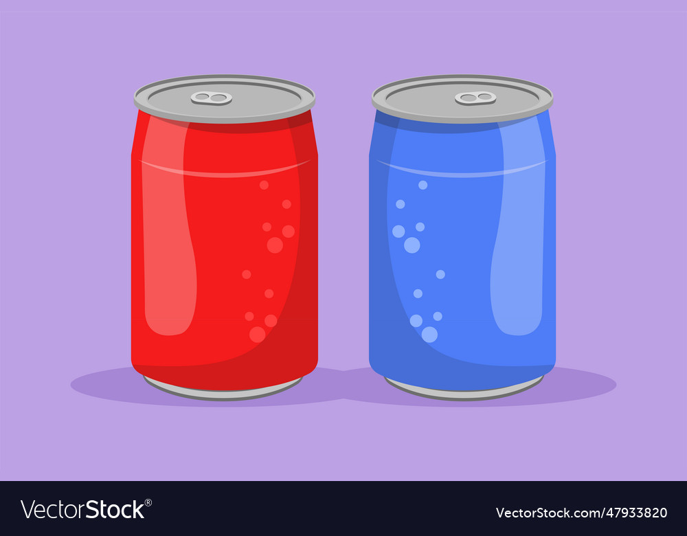 Cartoon flat style drawing stylized soft drink