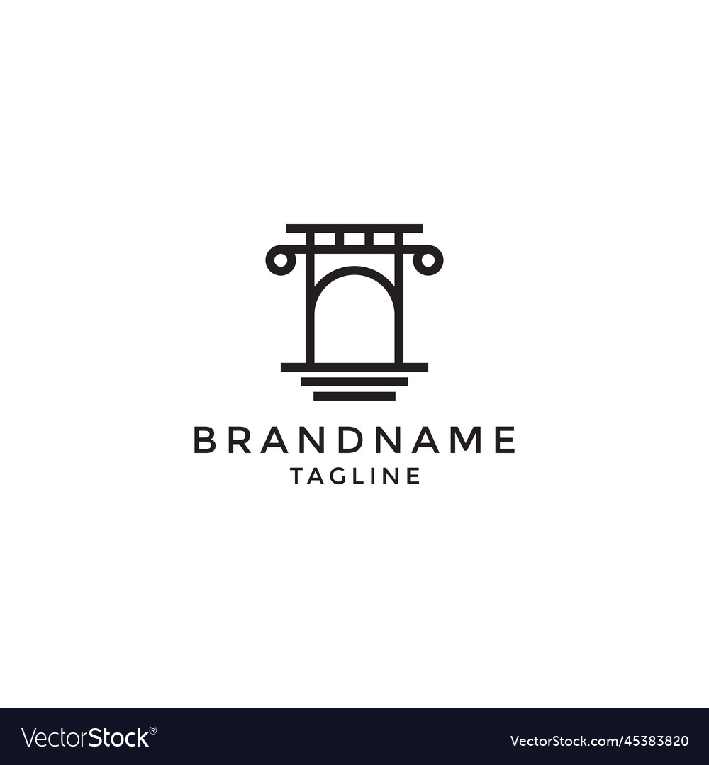 Gate logo design concept template flat