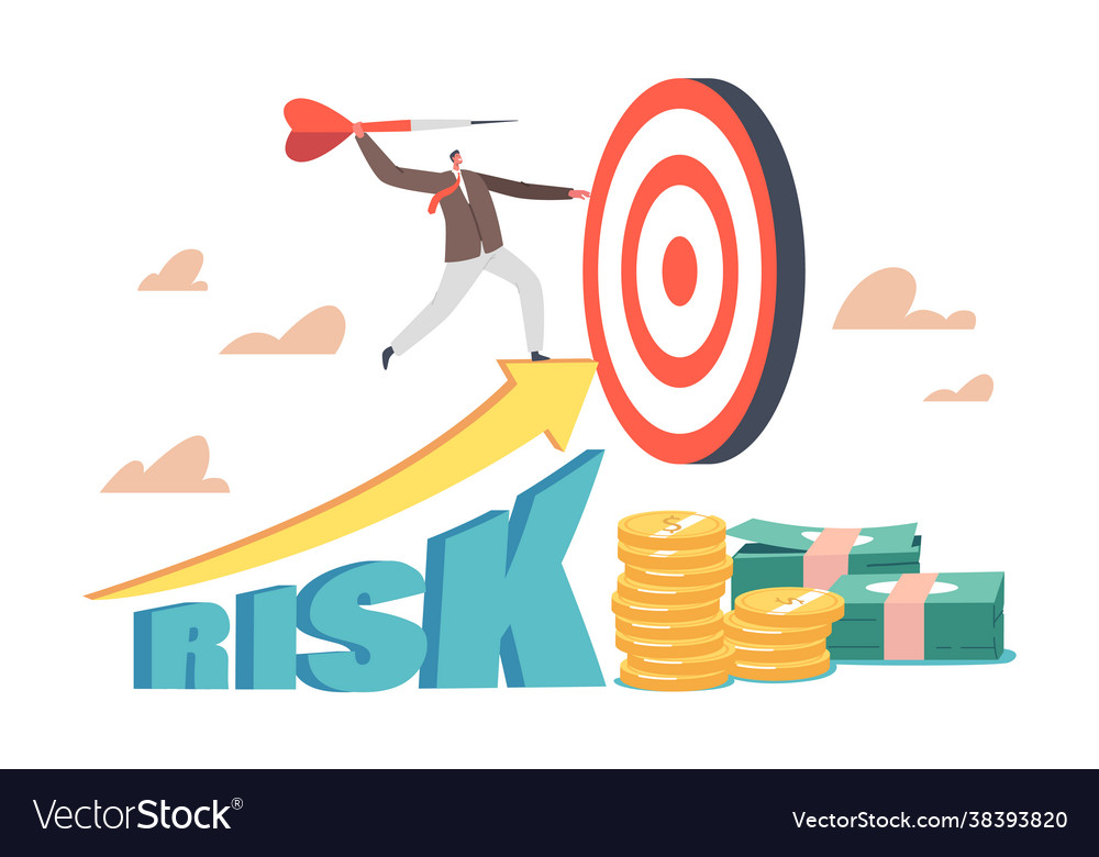 High growing risk concept business man mission