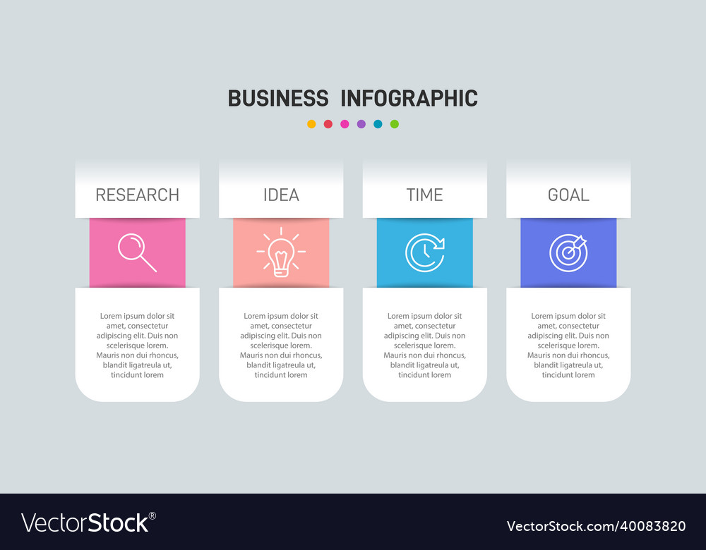 Infographic design with icons and 4 options Vector Image