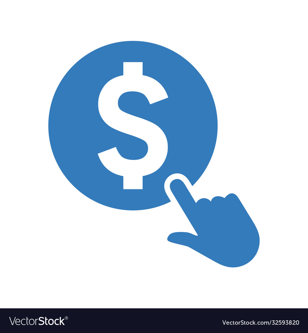 Ppc per click icon blue color