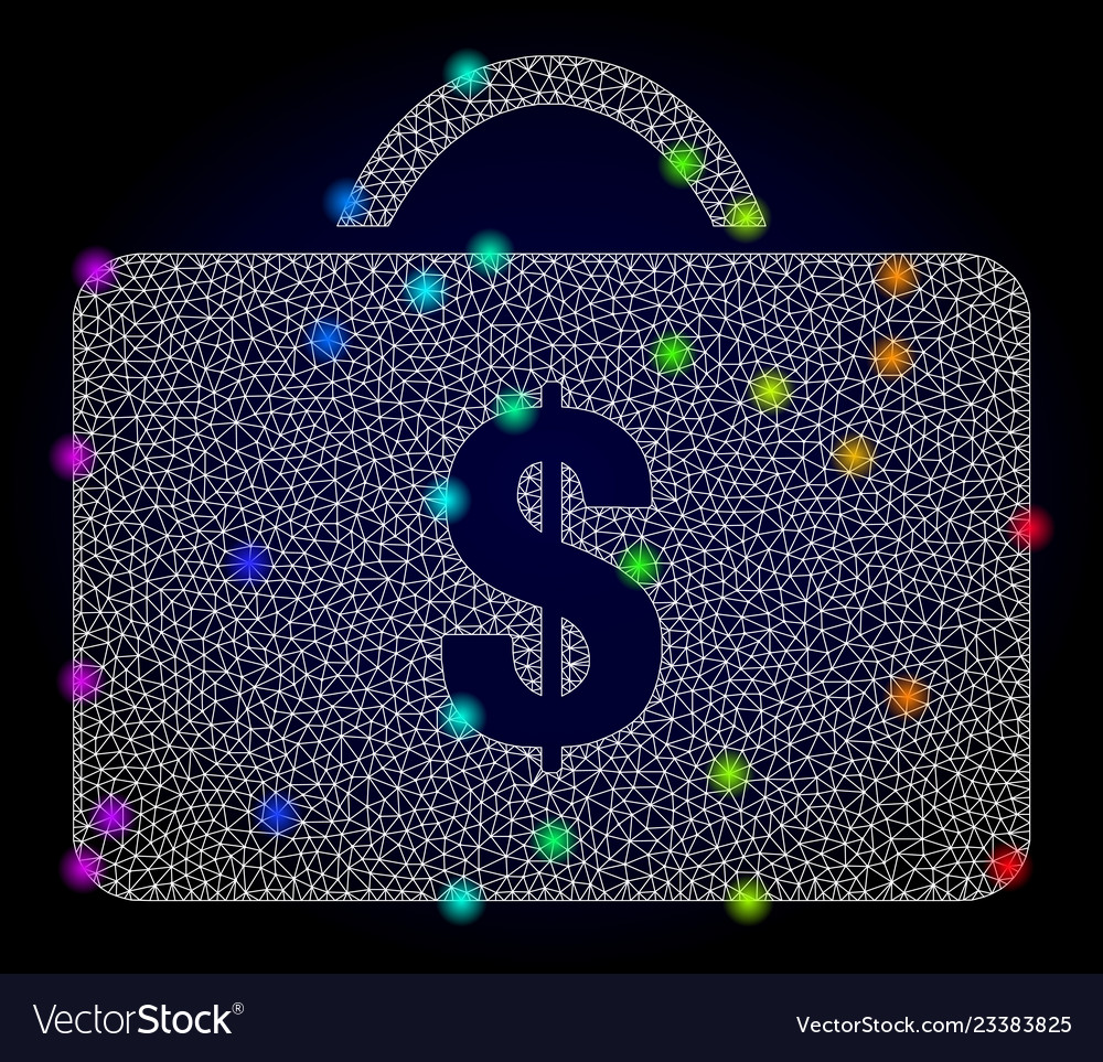 2d Mesh Business Case mit Regenbogen gefärbt