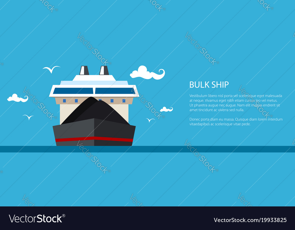 Banner with bulk ship