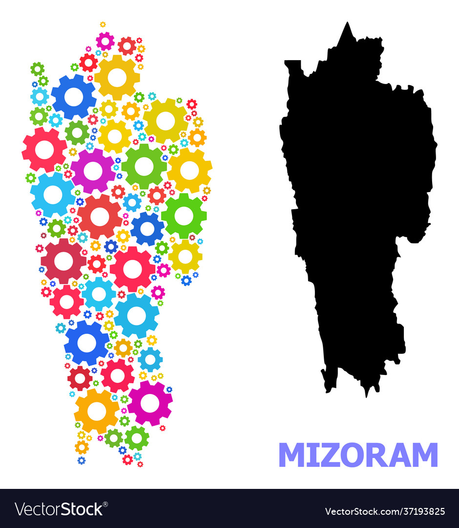 Engineering mosaic map mizoram state