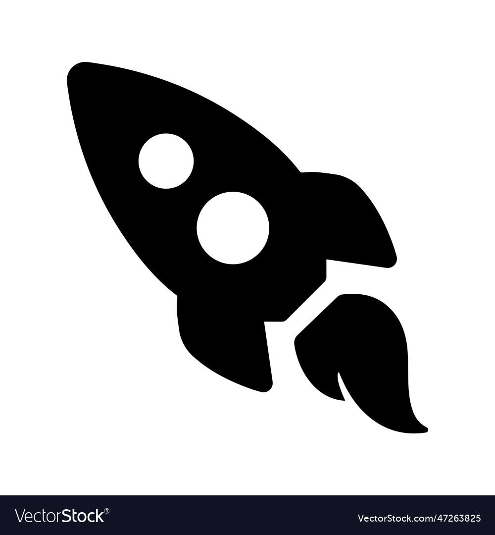 Fast project launch rocket start up icon Vector Image