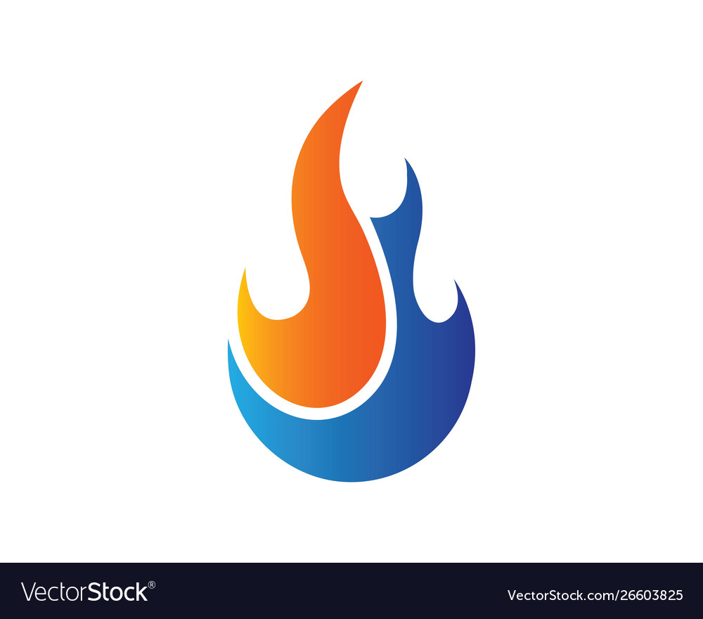 Fire Flame Logo Icon Design Royalty Free Vector Image