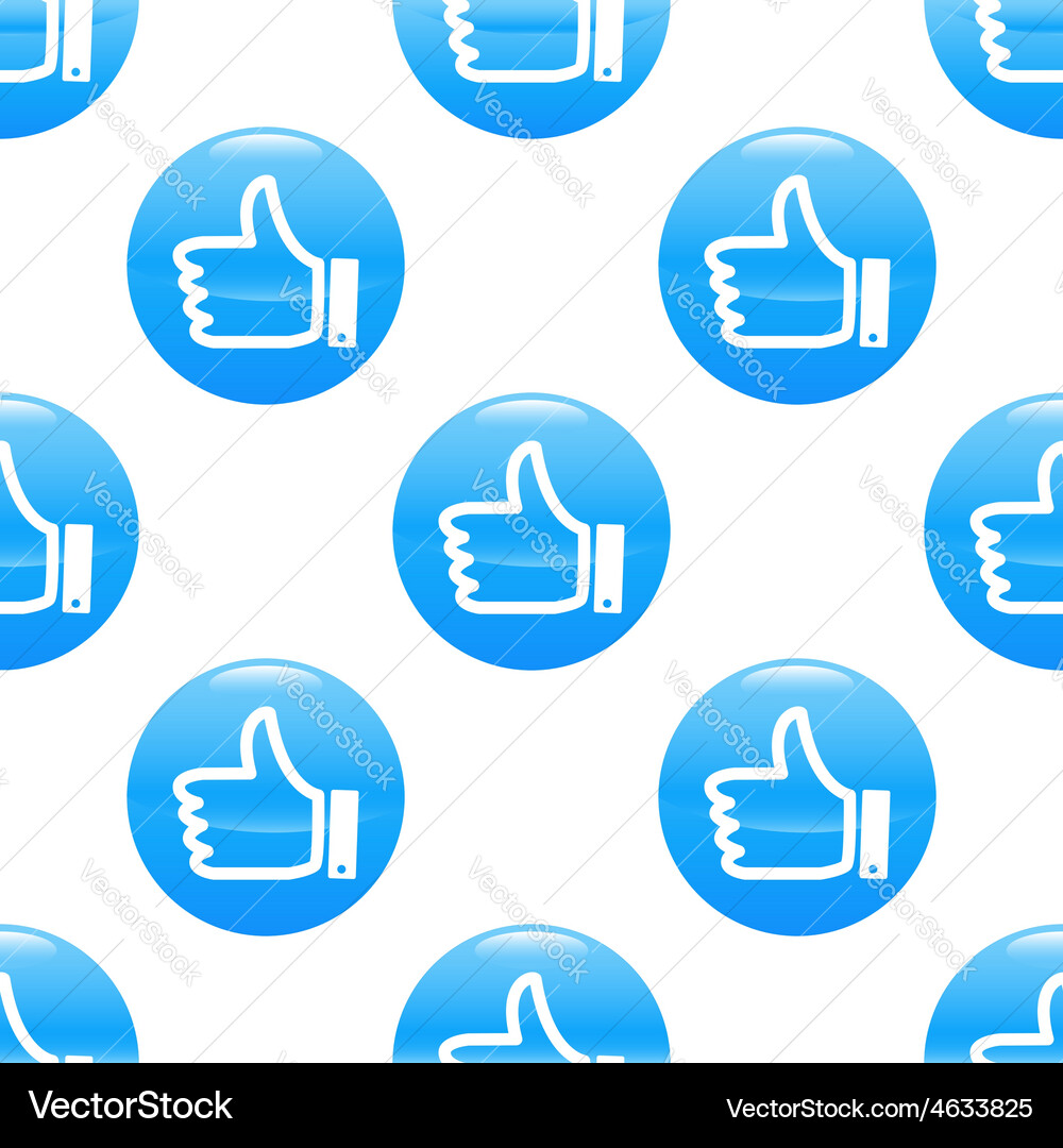 Like sign pattern Royalty Free Vector Image - VectorStock