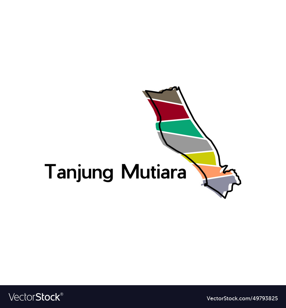 Map city of tanjung mutiara design template