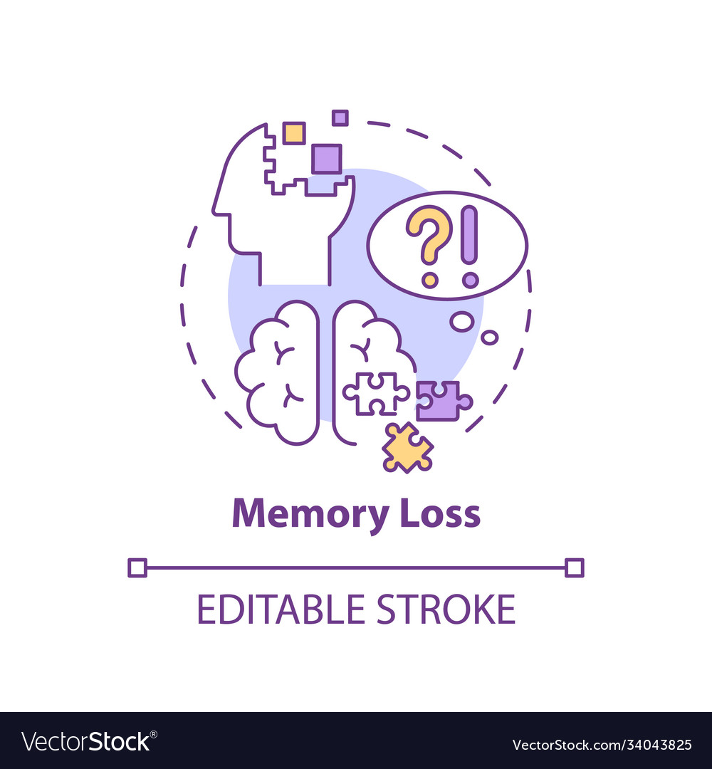 Memory loss concept icon