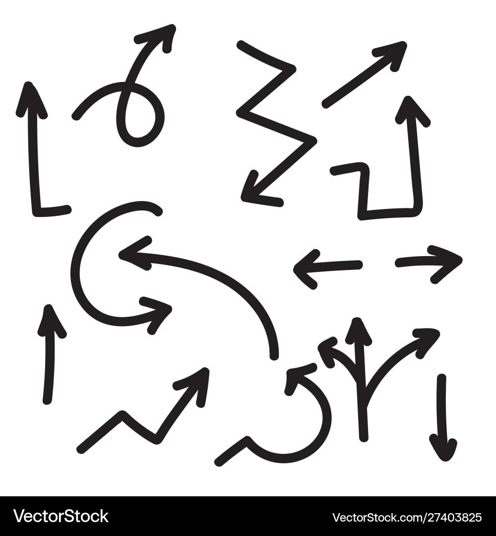Set arrows Royalty Free Vector Image - VectorStock