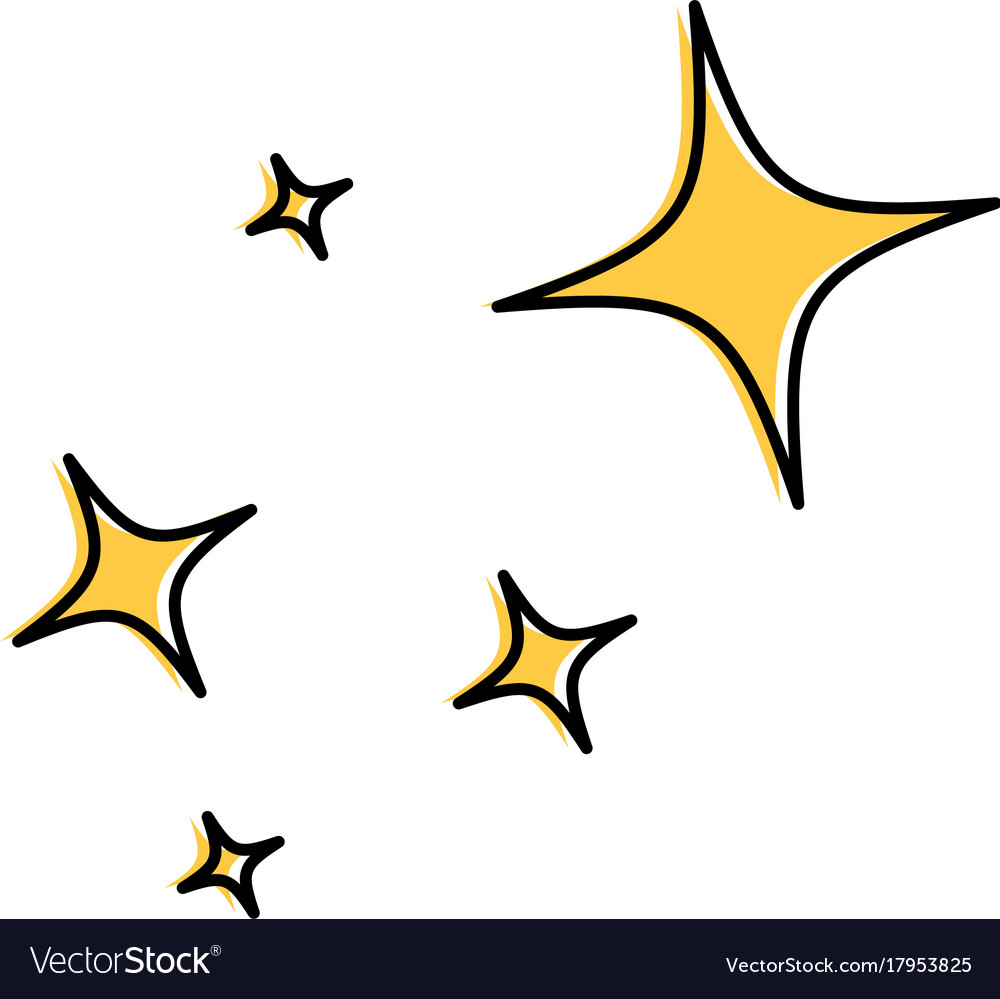 Stars night isolated icon