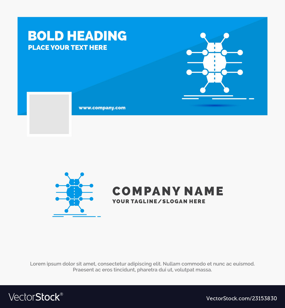 blue business logo template for distribution grid vector image