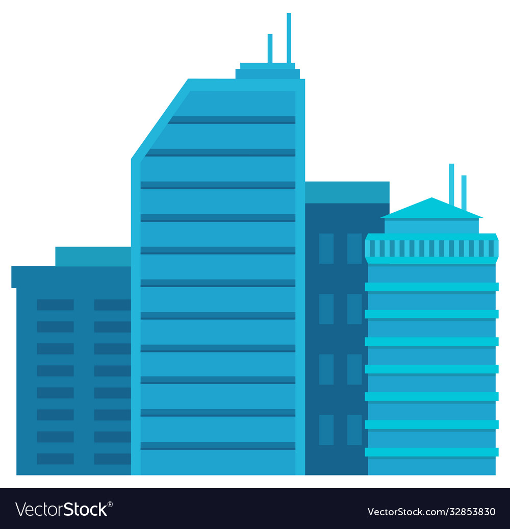 Business construction high building city Vector Image