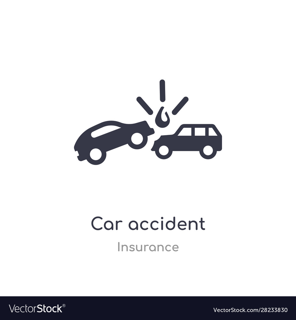 Car accident icon isolated from Royalty Free Vector Image