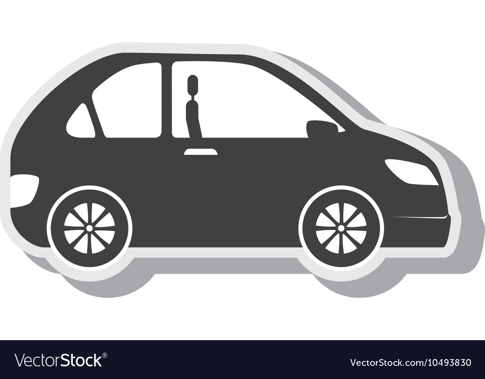 Car black coupe transport design Royalty Free Vector Image