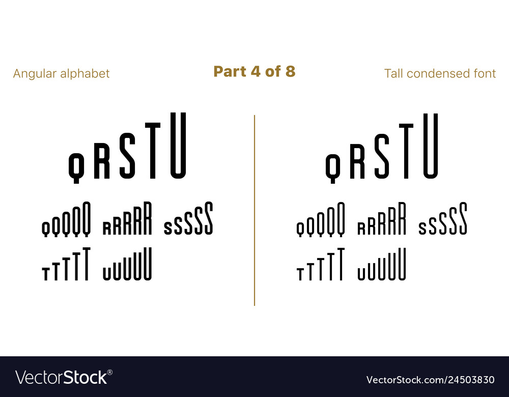 Kondensiert mutig sans serif schrift eckig