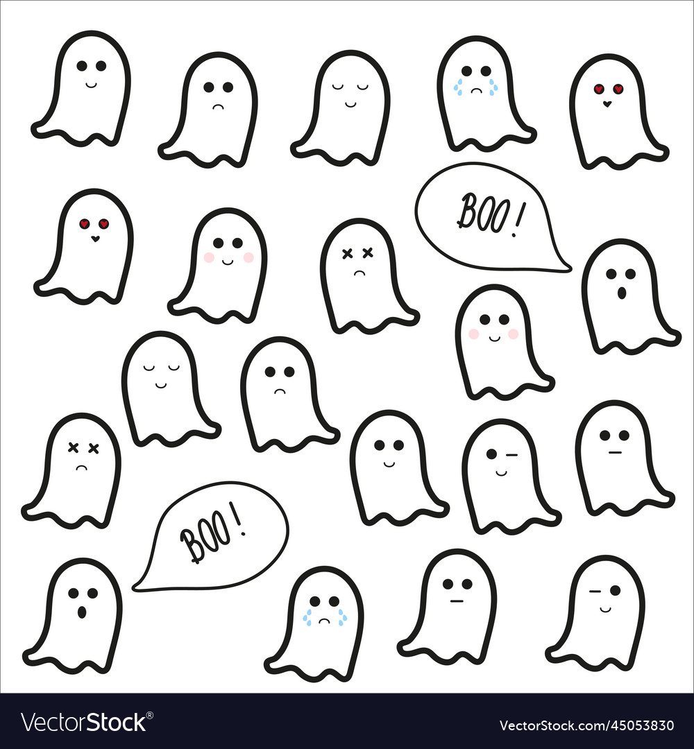 Ghost Emoji Aufkleber für Halloween