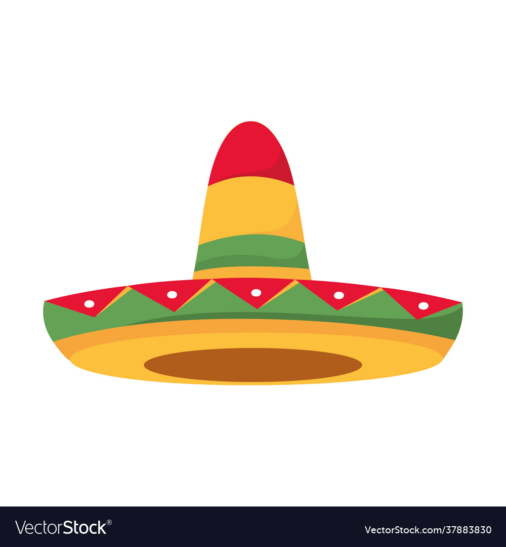 Isolated traditional mexican hat Royalty Free Vector Image