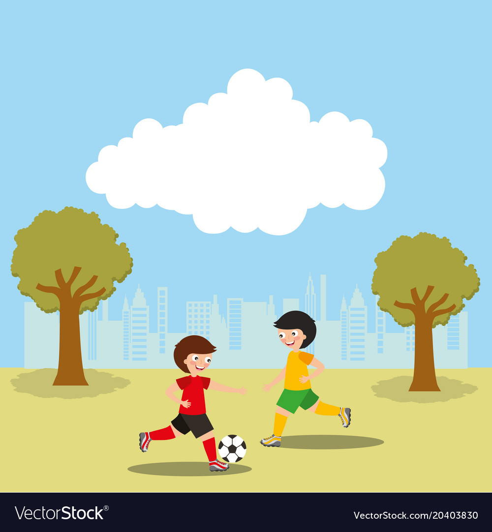 Kids sport activity image Royalty Free Vector Image