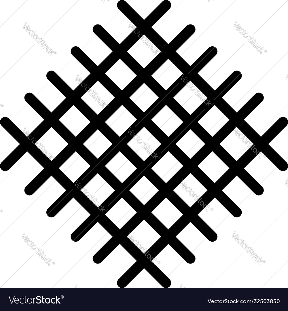 Metal net icon outline style Royalty Free Vector Image