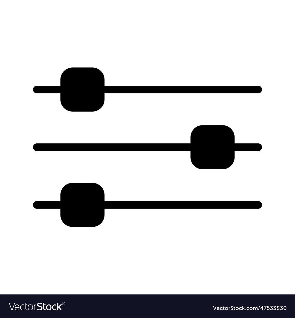 Volume mixer control icon filter sound symbol Vector Image