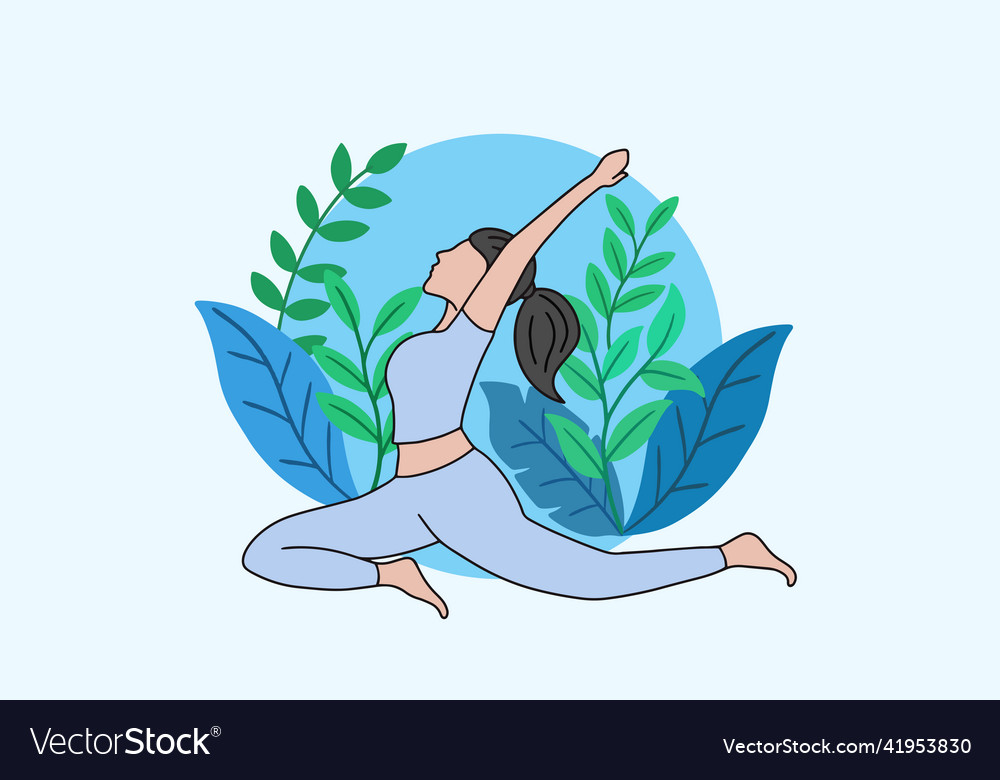 Woman meditating in peaceful yoga and healthy