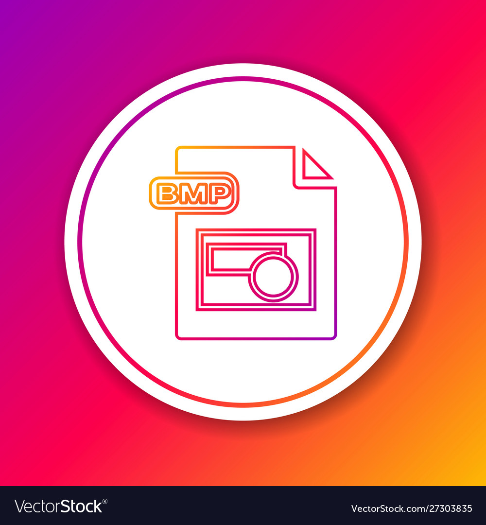 Color line bmp file document download button Vector Image