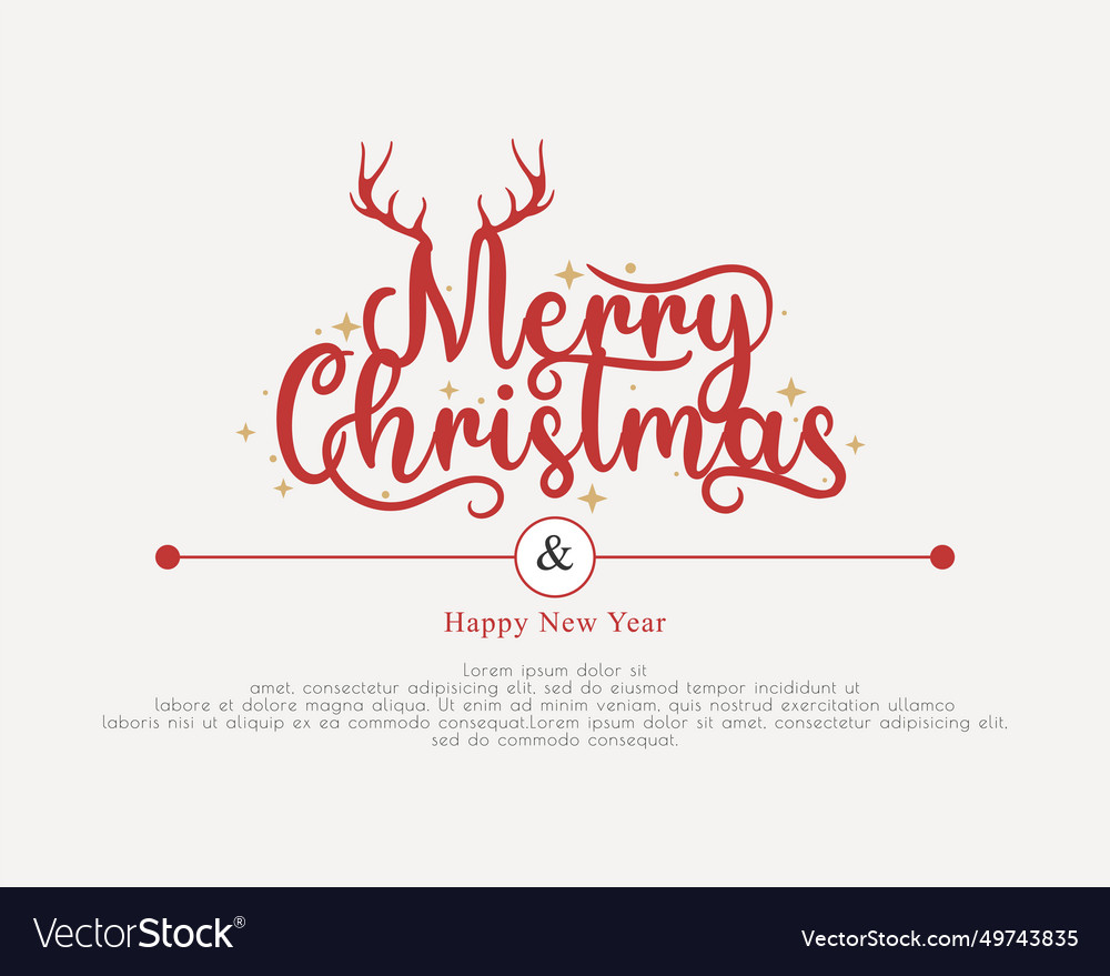 Elegant merry christmas and happy new year Vector Image
