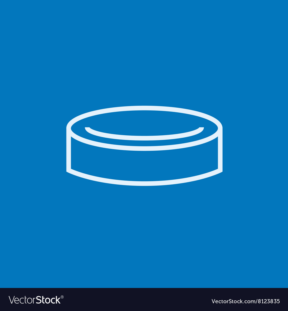 Hockey puck line icon