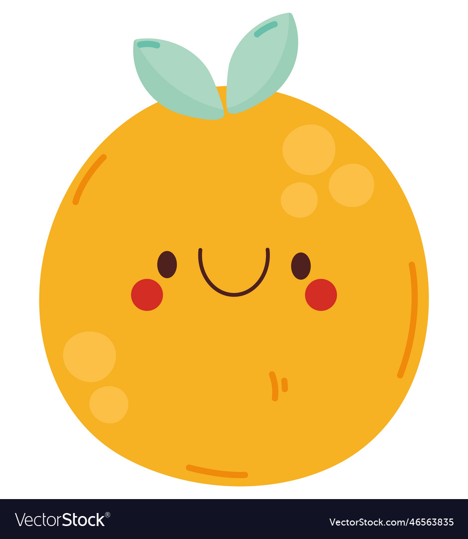 Kawaii orange design Royalty Free Vector Image