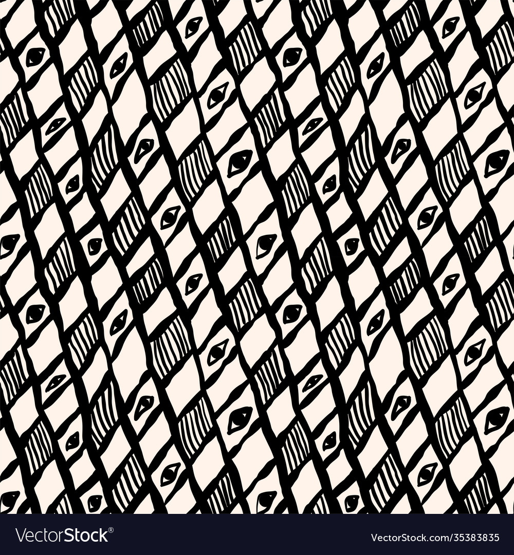 Seamless hand drawn ink pattern creative endless