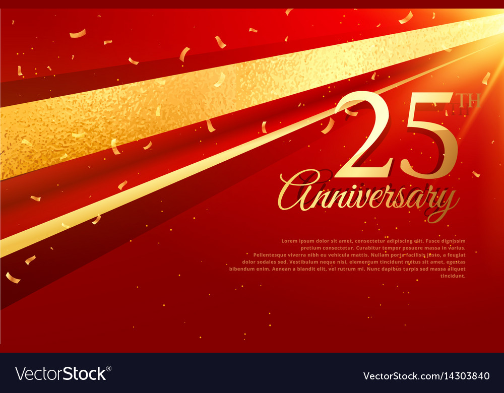 25th anniversary celebration card template